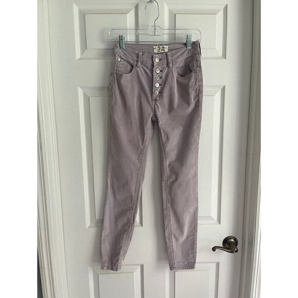 We The Free Corduroy Pants Lavender Soft Purple Button Fly - Picture 1 of 3